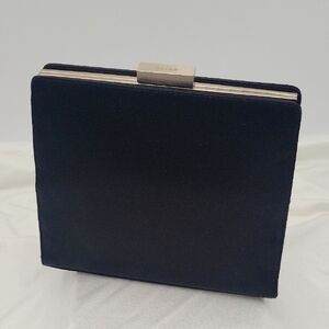 Bally Black Satin Clutch Bag
